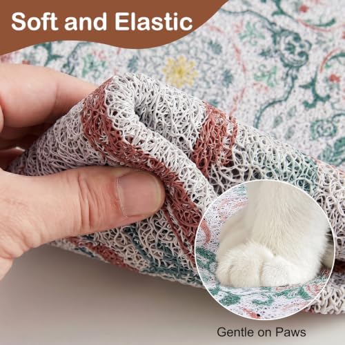 Glittme Cat Litter Mat 33"x22" Non-Slip Washable Trapping Mat - Image 4