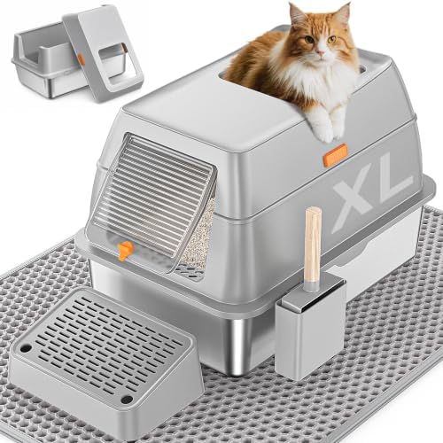 XL Stainless Steel Litter Box by PEDIBAT