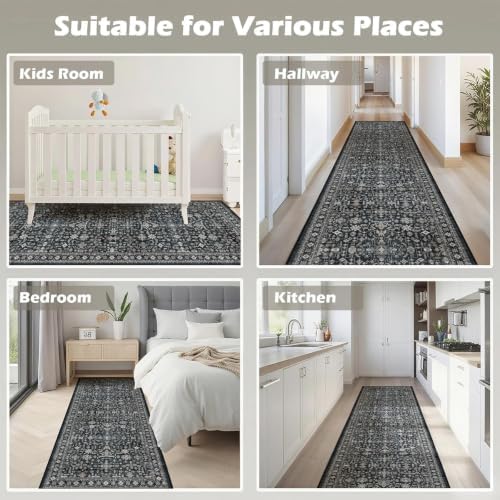 Floral Hallway Runner Rug for Bedroom Kitchen - Image 5