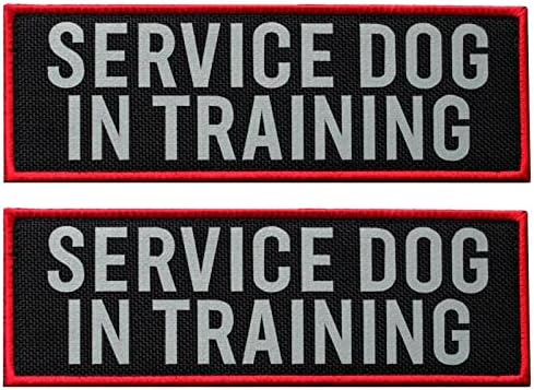 2 Pcs Reflective Service Dog in Training Patch Set by FITZNORA
