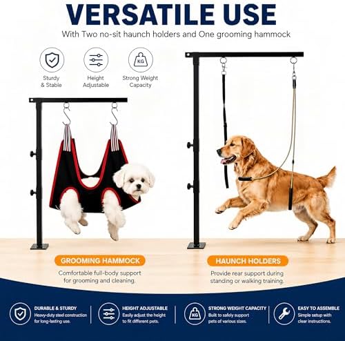 Adjustable Dog Grooming Arm & No-Sit Holder, Height 26"-40 - Image 3