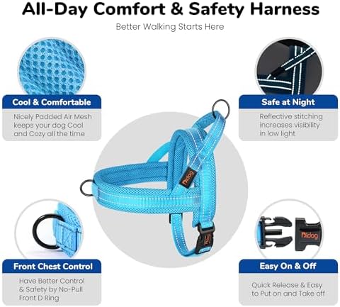 Didog No Pull Dog Harness for Medium Dogs, Breathable Mesh Padded - Image 6