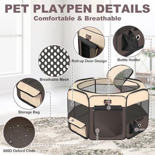 Aivituvin Dog Playpen, Foldable Pet Play Pens - Image 2