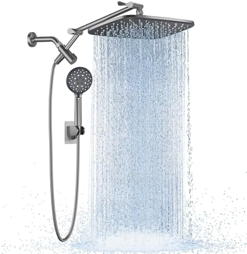 Veken Gunmetal Gray 11.8" High Pressure Shower Head by Veken