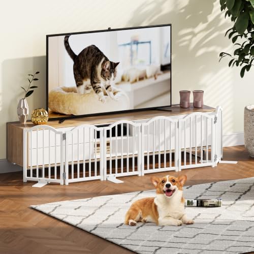 Snughome Short Dog Gate Indoor, Expands Up to 72’’ Wide Foldable Pet Gate - Image 4