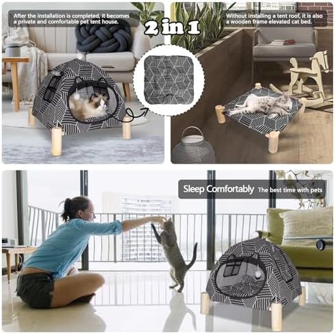 Elevated Pet Hammock Bed Tent House - Image 2