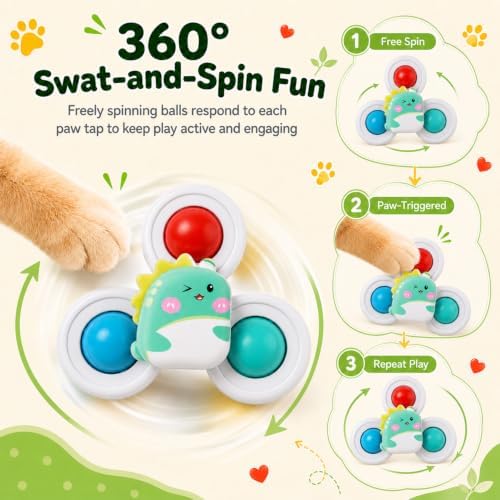 3Pcs Suction Cup Cat Toy, Window Perch Companion Interactive Play Toy - Image 3