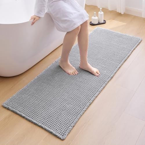 ILANGO Upgraded Waffle Bath Rug 24x72, Super Absorbent Non Slip Bath Mat by ILANGO