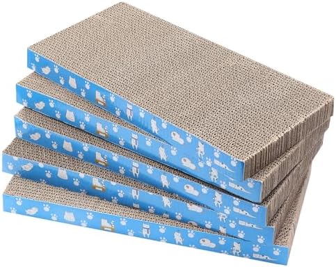 5 Packs in 1 Cat Scratch Pad, Cat Scratcher Cardboard, Reversible, Durable by Mankaide