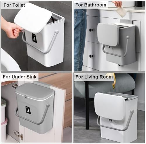 LALASTAR Kitchen Compost Bin for Countertop or Under Sink, Hanging Small Trash - Image 7