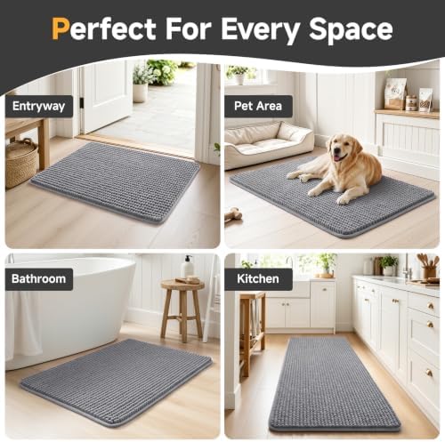 Ophanie Dark Grey Door Mat 24x17, Muddy Mats - Image 7