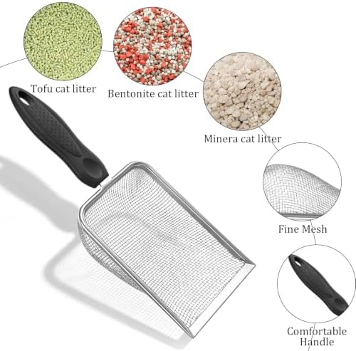 Cat Litter Scoop, Stainless Steel Mesh Litter Scooper - Image 4