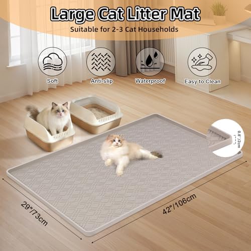 Silicone Cat Litter Mat 42" x 29" Cat Mat - Image 2
