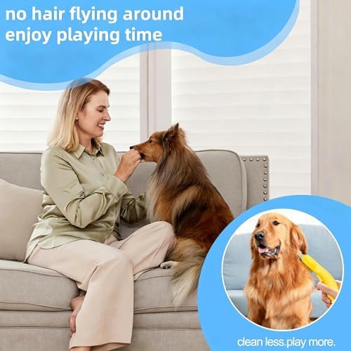 Undercoat Rake for Dogs & Cats, Deshedding Brush for Long haired Pets, Cat - Image 5
