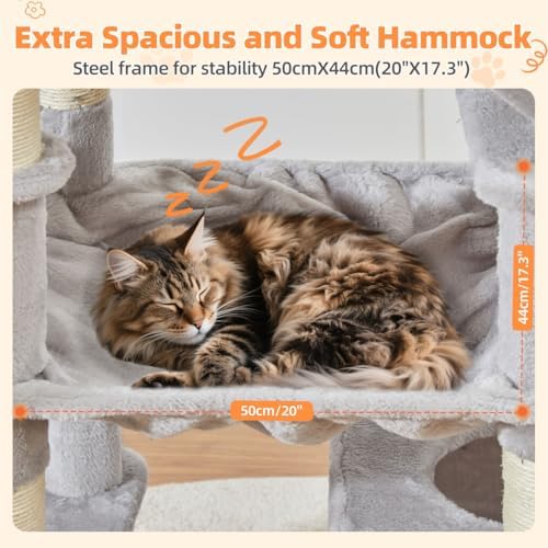 Taoqimiao Cat Tree, 71 in Extra Large Cat Tower - Image 3