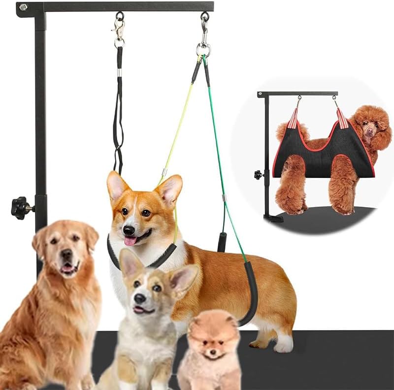 Dog Grooming Arm with Pet Grooming Hammock, getlstub 35" Pet Grooming Table Arm by Metacrafts