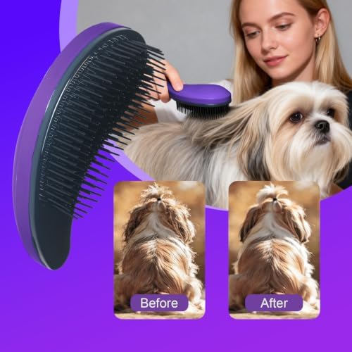 Small Dog Brush, Skin-friendly Soft Bristles - Image 5