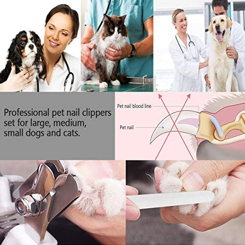 Pet Nail Clippers and Trimmers Set Safety Guard to Avoid Over Cutting Razor - Image 3