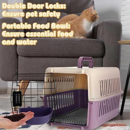 2 Set Hard Plastic Pet Carrier Breathable Dog Cat - Image 5