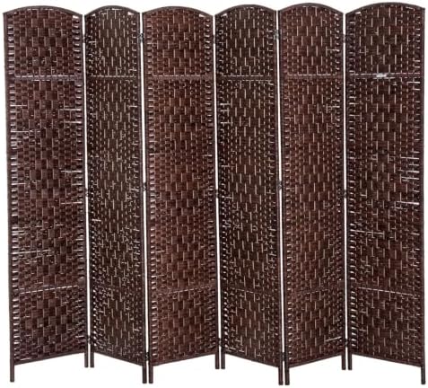 HOMCOM Room Divider 6-Panel, 6FT-Tall Folding Privacy Screen by HOMCOM