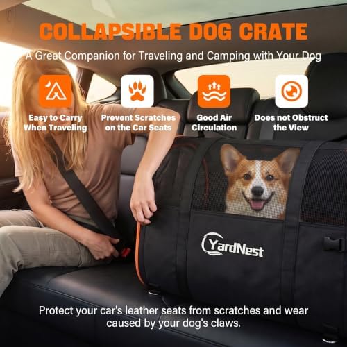 2-Pack Collapsible Dog Crates for Car Travel, Connectable - Image 3