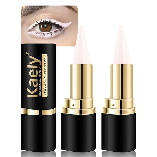 evpct 2Pcs Pastel Pink Gel Eyeliner Pencil Waterproof for Women Eye Face Paint, Pink Matte Cream Eyeliner Stick Crayon, Cat Eye Liners Eyeshadow Makeup Smooth Glide delineador de ojos contra el agua