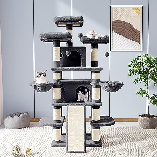 Allewie 68 Inches Cat Tree/House and Towers - Image 2