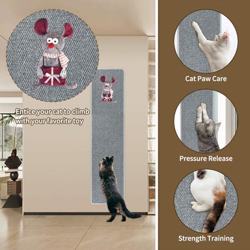 FHTONGE 71x15.8" Thickened Cat Wall Climbing Carpet - Image 6