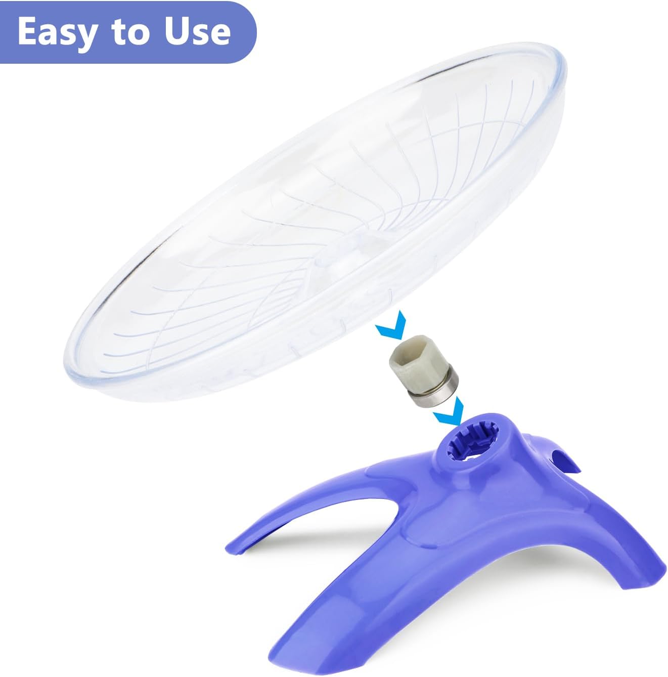 Hamster Wheel Silent Hamster Exercise Wheel Running Spinner Hamster Flying Saucer for Hamsters Gerbils Mice and Other Small Pets (Purple)