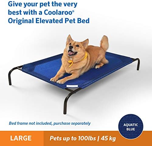 The Original Coolaroo Elevated Pet Bed Replacement Cover, Aquatic Blue - Image 4