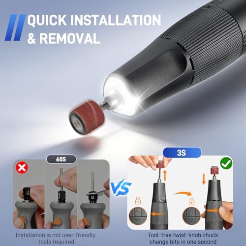 Cordless Rotary Tool Kit, Rechargeable Mini Rotary Tools - Image 6