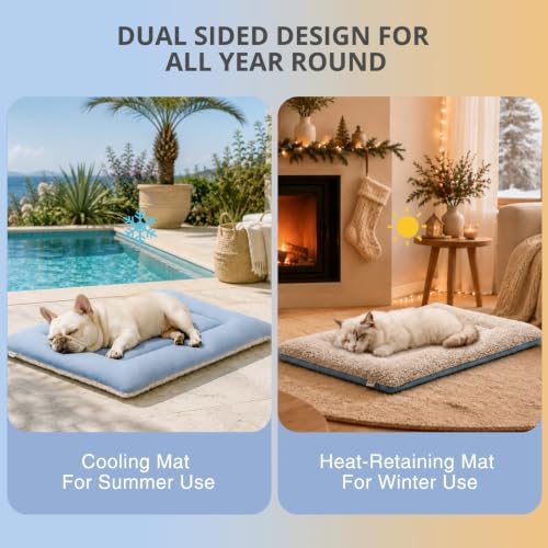 Cooling Mat for Dogs & Cats, Reversible Self Warming Cat Bed - Image 4