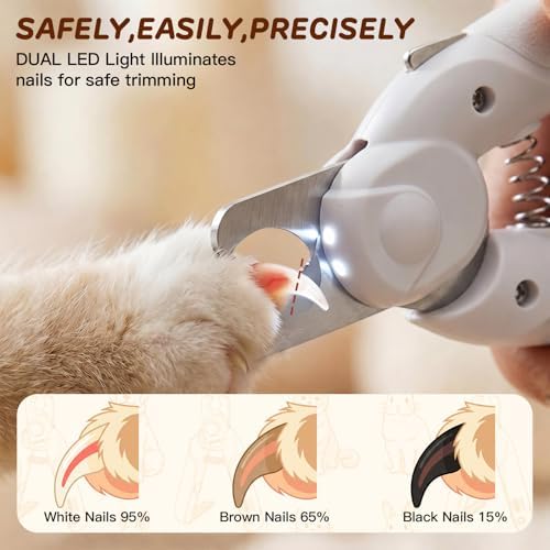 Dog Nail Clippers with Lights, Safe & Stress-Free - Image 3