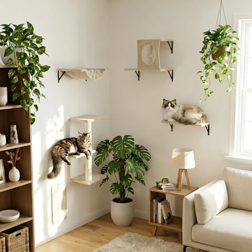 Cat Wall Shelves, Cat Wall Mounted Furniture, Climbing Wall Systems - Image 3