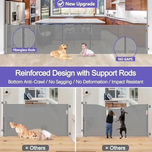 Reinforced 42" Tall Pet Gate x 96" Long Baby Gate, Prevents Crawling Under - Image 2
