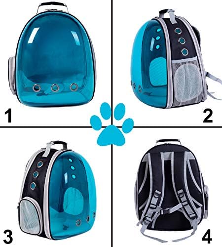 Tinted Blue Cat Backpack, Expandable Space Capsule Polarized Pet Carrier - Image 4
