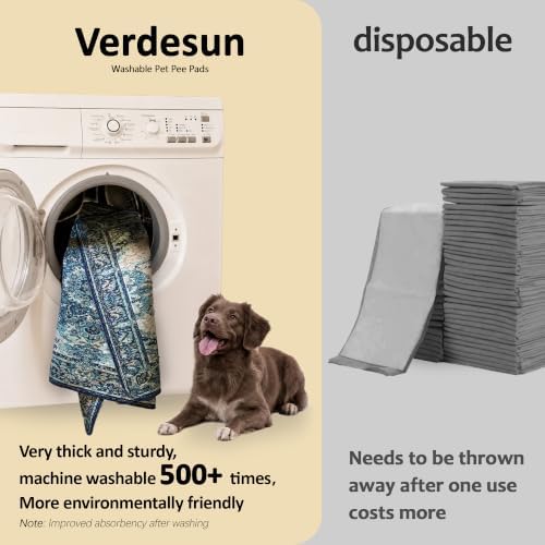 Washable Pee Pads for Dogs 36"x48" 2 Pack Reusable Puppy Potty Pad - Image 3