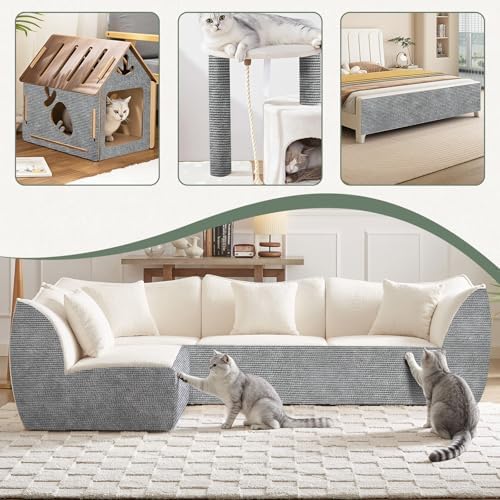 Cat Scratch Mat for Couch, 78.7x15.8 in Self-Adhesive - Image 2