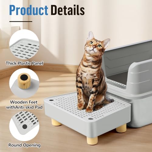 Extra Large Cat Litter Box Step Ramp, Cat's Litter Catcher Mat - Image 4