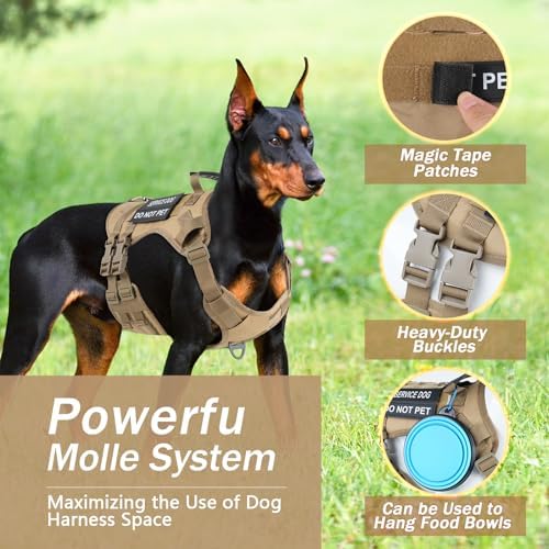 No Pull Tactical Dog Harness Small Sized Dog, Service Dog Vest - Image 3