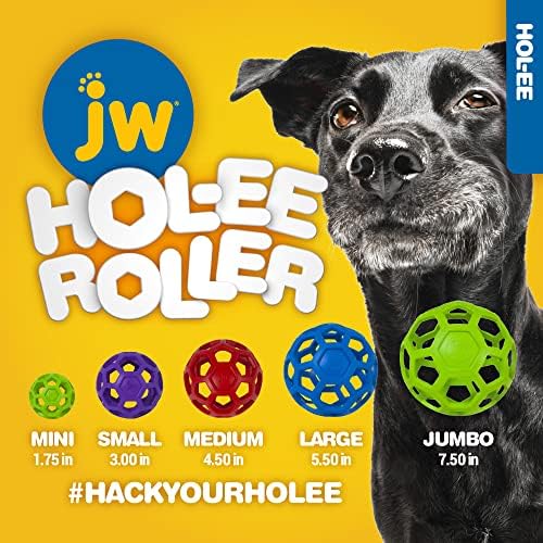 JW Pet HOL-ee Roller, Natural Rubber, Medium 4.5in, Colors May Vary - Image 4