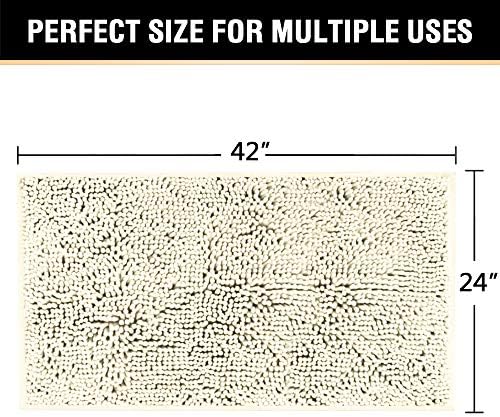 H.VERSAILTEX Microfiber Bath Rugs Chenille Floor Mat Ultra Soft Washable - Image 2