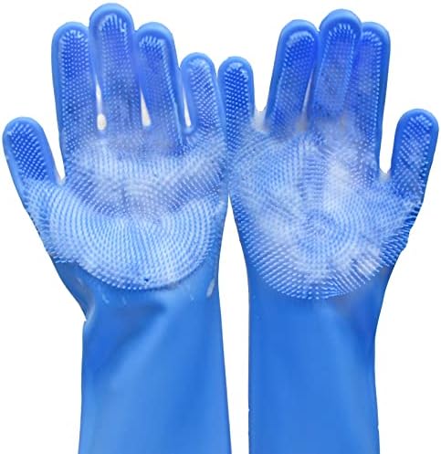 Silicone Pet Grooming Gloves Dog Washing Gloves by Yintoper