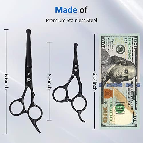 Dog Grooming Scissors Kit with Safety Round Tips, GLADOG Professional 5 in 1 - Image 5