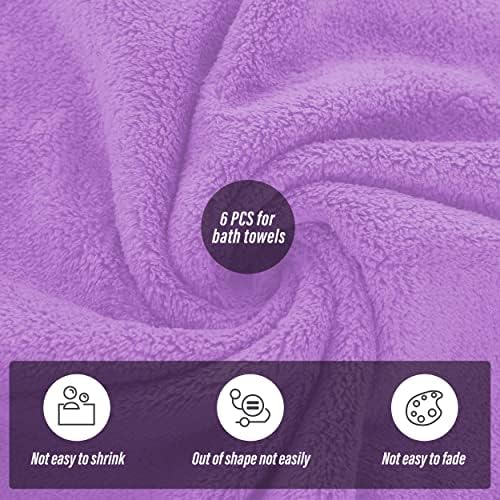 MOONQUEEN 6 Pack Premium Bath Towel Set - Image 4