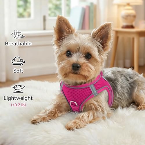 Joytale Step-in Dog Harness, Soft Breathable Mesh, Hot Pink XS - Image 4