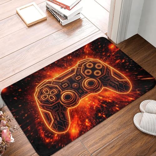 Game Joystick Gaming Bath Mat 24x16 Inch Non-Slip Soft Microfiber Bathroom Rugs - Image 6