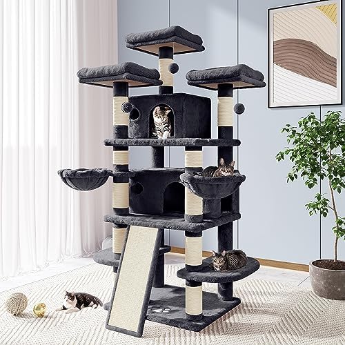 Allewie 68 Inches Cat Tree/House and Towers by Allewie