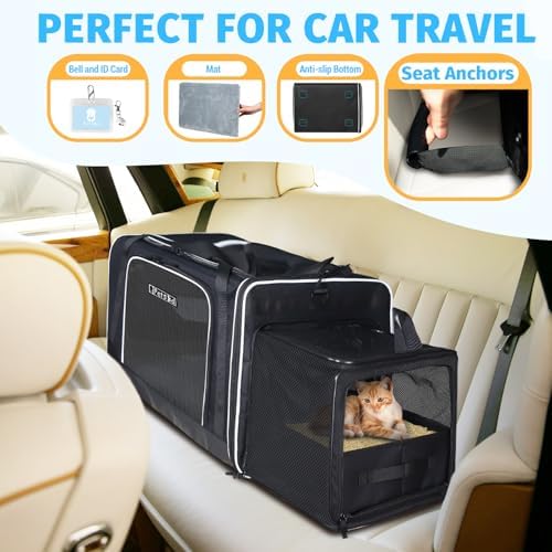 Petskd Side Expandable Extra Large Cat Carrier - Image 2