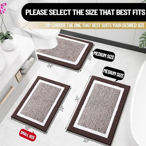 OLANLY Bathroom Rugs 30x20, Soft Absorbent Microfiber Bath Rugs - Image 2